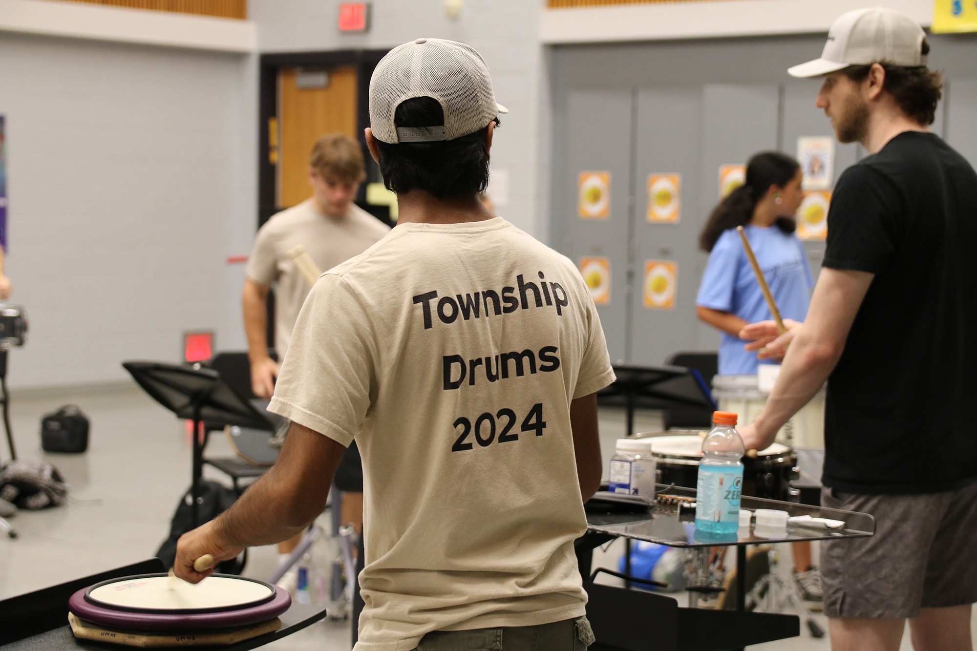 Hero image showing students in camp